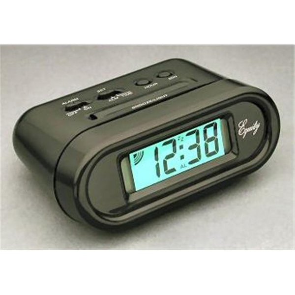 Equity Equity 31003P BLK LCD Snooze Alarm Clock - Black 31003P    BLK